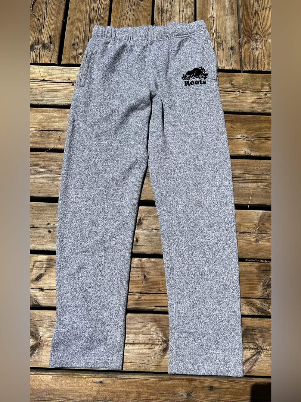 Roots Heather Gray Men's Jogger Sweatpants with Logo